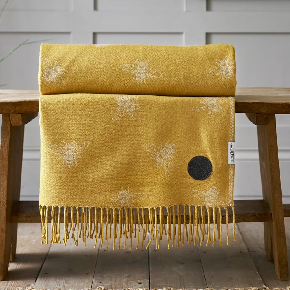 The Lyndon Company Bee Faux Cashmere Throw